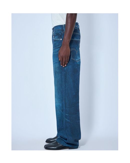 Junya Watanabe Blue Wide-Leg Mid-Rise Jeans for men