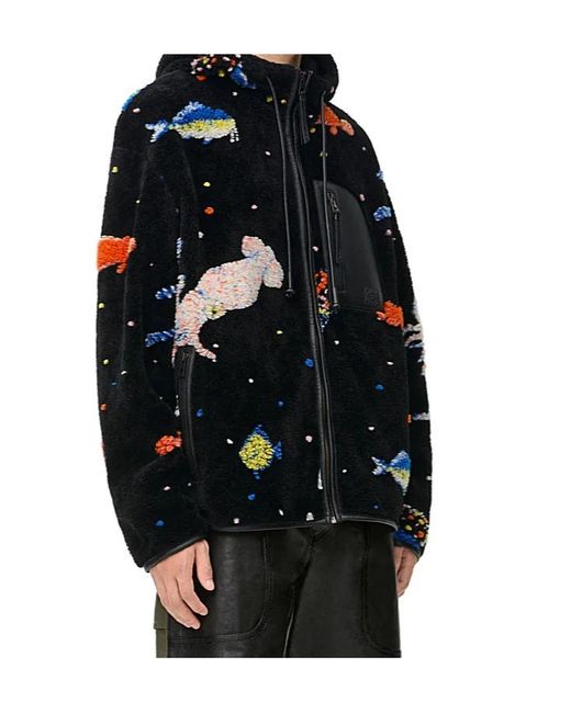 Loewe Black Hooded Jacket for men