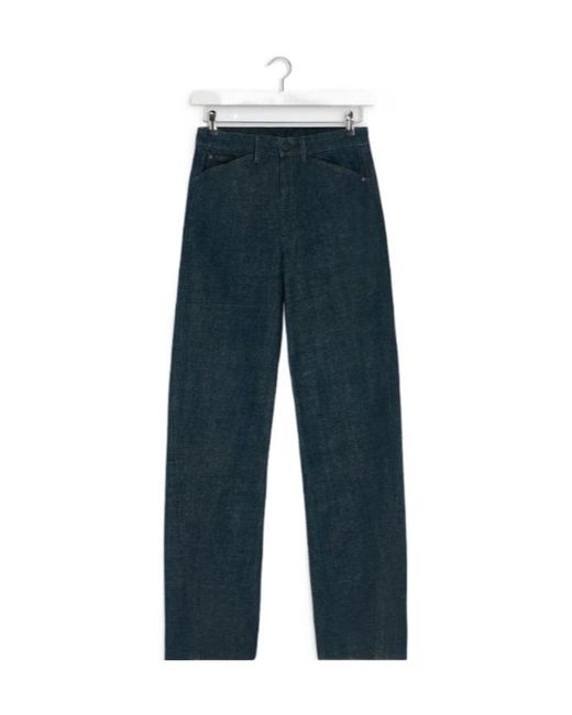 Lemaire Blue Twisted Five-Pocket Jeans