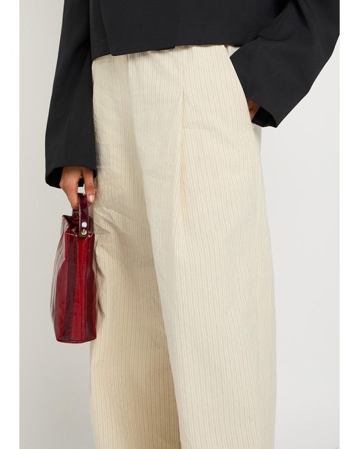 Dries Van Noten White Cotton-Blend Trousers