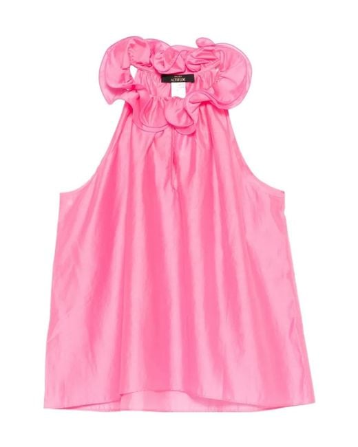 Twinset Pink Ruffled Blouse