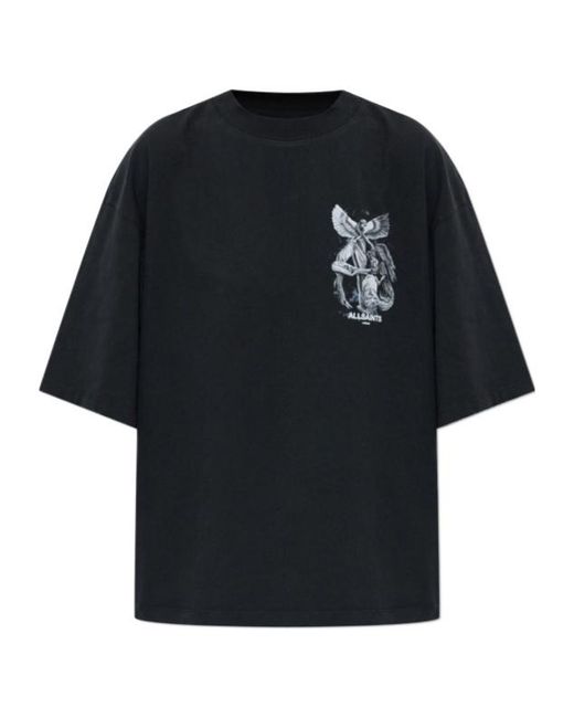 AllSaints Black Short-Sleeved T-Shirt