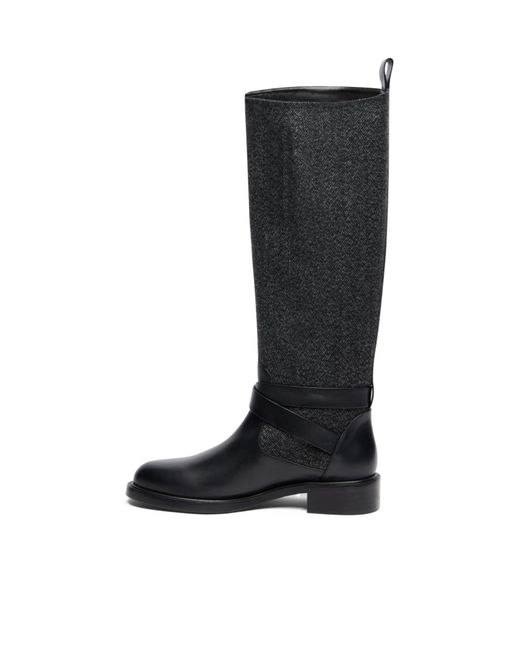 Stuart Weitzman Black Benni Riding Boot
