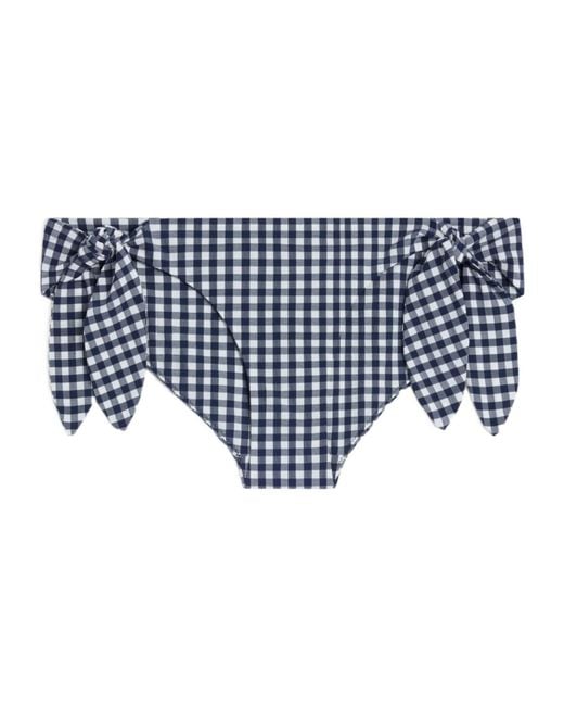 Céline Blue Plaid Swim Trunks