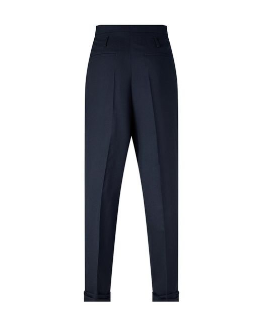 Saint Laurent Blue Straight Leg Trousers for men