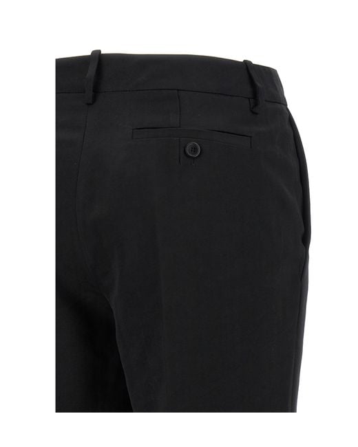 Magda Butrym Black Front-Pleat Classic Trousers
