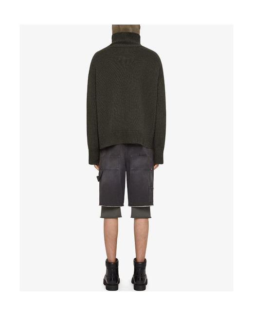 Givenchy Green Turtleneck Oversized Knitted Jumper for men