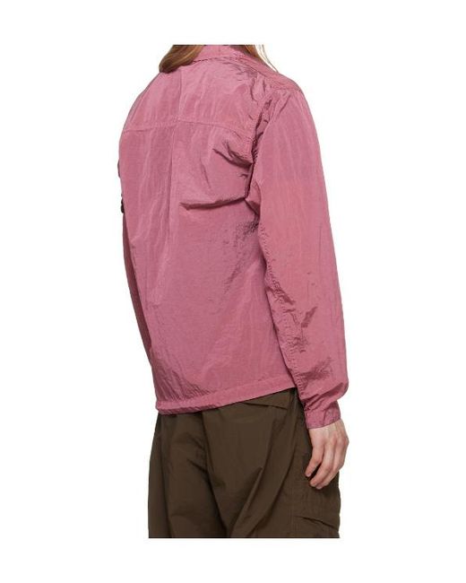 Stone Island Purple Regular-Fit Zip-Up Overshirt With Chest Pocket for men