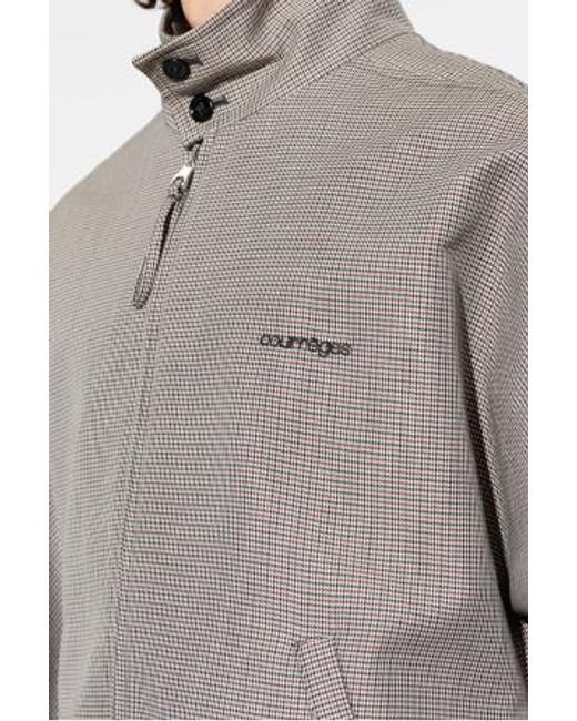 Courreges Gray Houndstooth Casual Jacket for men