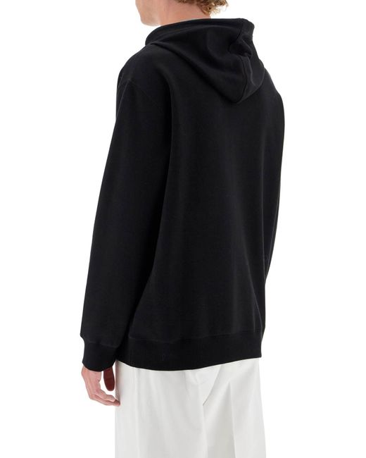 Brunello Cucinelli Black Long Sleeved Drawstring Hoodie for men
