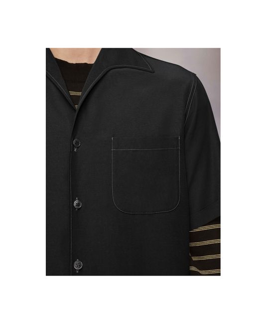 Maison Margiela Black Short-Sleeve Shirt for men