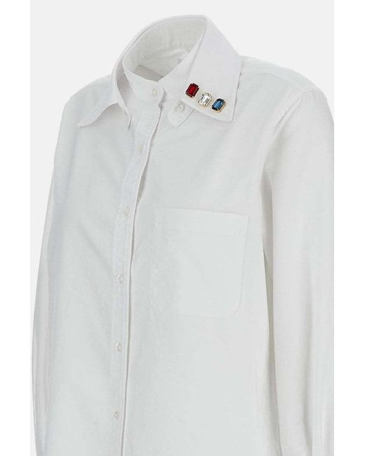 Thom Browne White Embellished Shirt