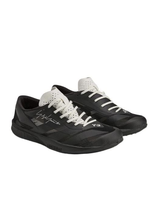 Y-3 Black X Adidas Adizero Rc6 Lace-Up Sneakers for men