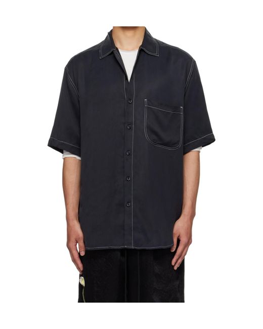 Song For The Mute Black Short Sleeve Shirt for men