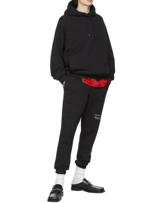 Martine Rose Black Logo Printed Pocketed Track Pants