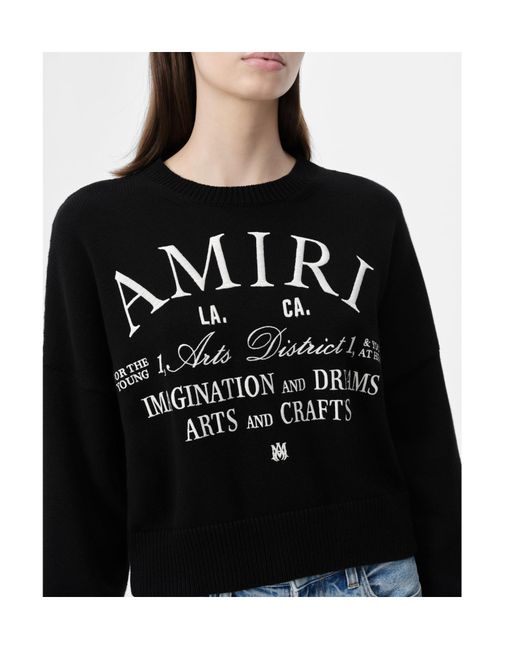 Amiri Black Round Neck Sweater
