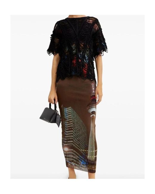 Jean Paul Gaultier Black Double-Layered T-Shirt