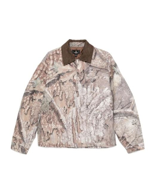 Represent Gray "Real Tree Camo" Trucker Jacket Clothing for men