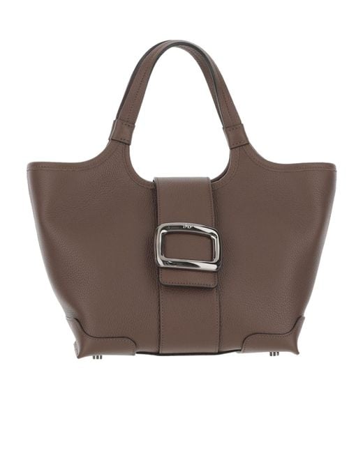 Roger Vivier Brown Viv' Choc Mini Shopping Bag
