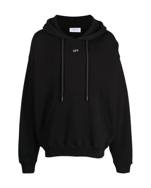Off-White c/o Virgil Abloh Black Noise Arrow Logo-Print Hoodie for men