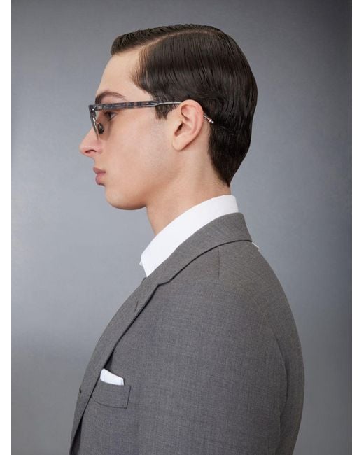 Thom Browne White Eyewear Oval Frame Sunglasses for men