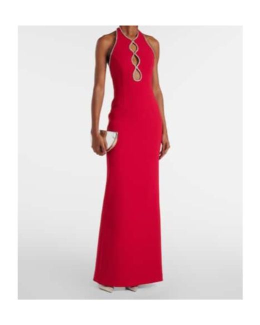 Rebecca Vallance Red Akari Embellished Gown