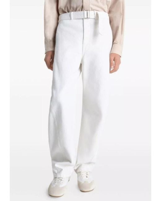 Lemaire White Buckle Jeans