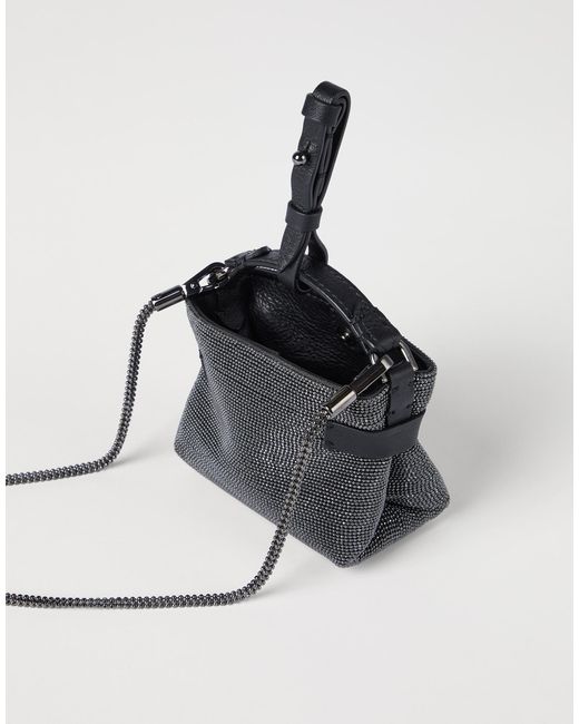 Brunello Cucinelli Black Top-Handle Mini Bag