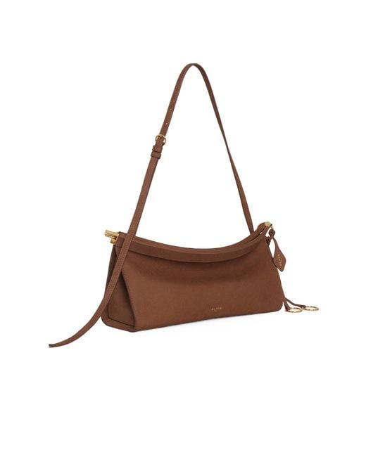 Alaïa Brown Alaïa Le Click East West Medium Shoulder Bag