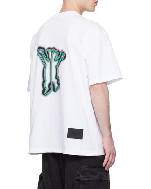 we11done White Graphic-Print Cotton T-Shirt for men