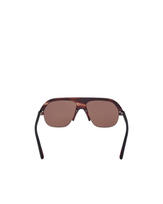 Moncler Brown Pilot-Frame Sunglasses for men