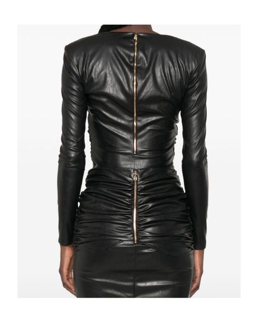 Elisabetta Franchi Black Knot Detailed Bodysuit