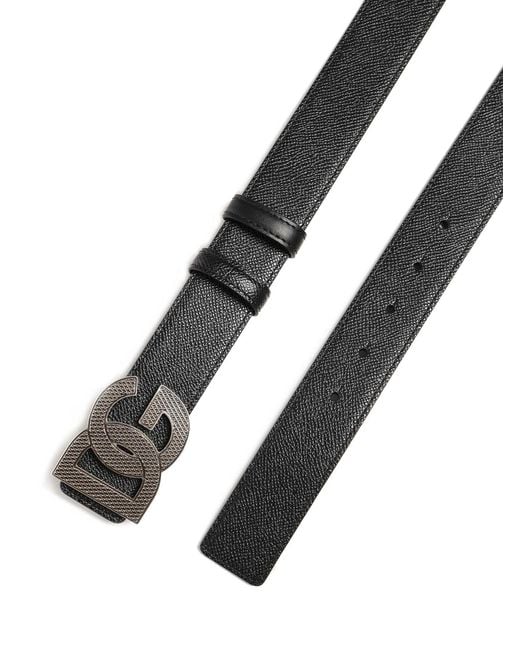 Dolce & Gabbana White Belt With Logo for men