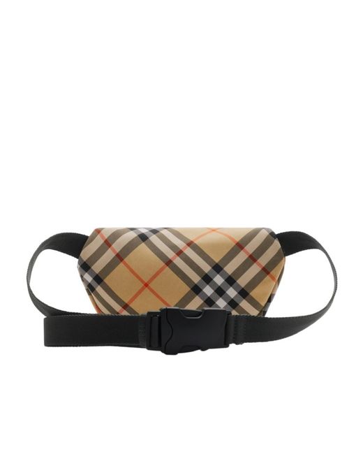 Burberry Multicolor Checked Ekd Motif Small Belt Bag for men