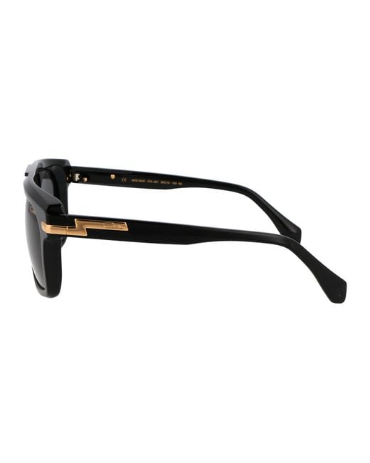 Cazal Black Shield-Frame Sunglasses for men