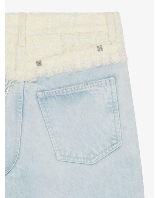 Givenchy Blue 4G Plaque Oversized Jeans