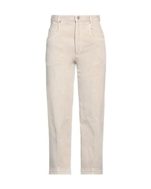 Isabel Marant Natural Solid Minimal Straight Leg Jeans