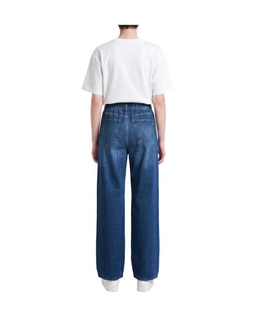 Rag & Bone Blue Straight-Leg Jeans