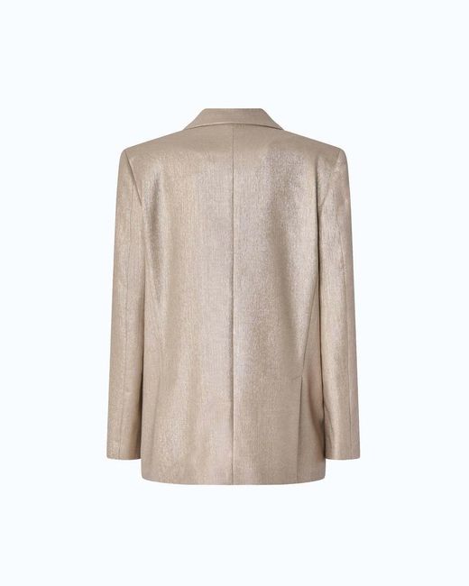 Pinko Natural Metallic Double-Breasted Blazer