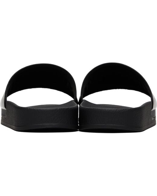 Moschino Black Logo Slippers for men