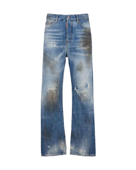 DSquared² Blue Belt Loop Jeans for men