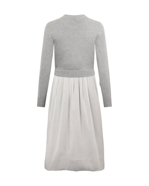 Peserico Gray Long-Sleeve Dress With A Casual And Versatile Design