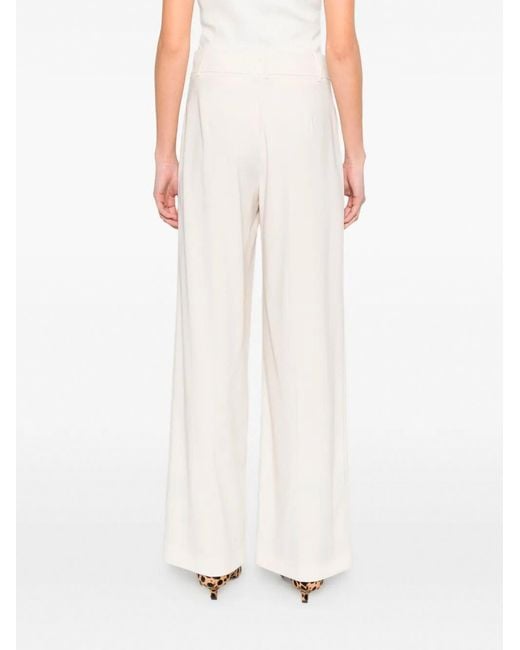 Patrizia Pepe White Button Pleated Trousers