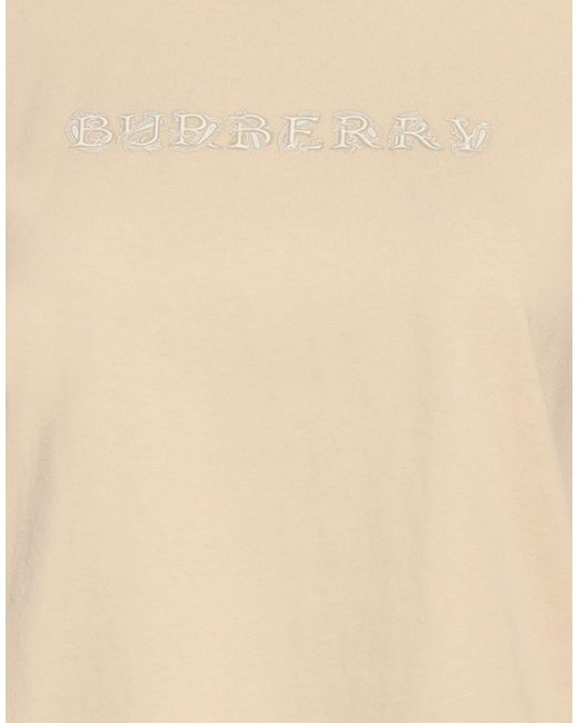 Burberry Natural Solid-Color Short-Sleeved Crew Neck T-Shirt