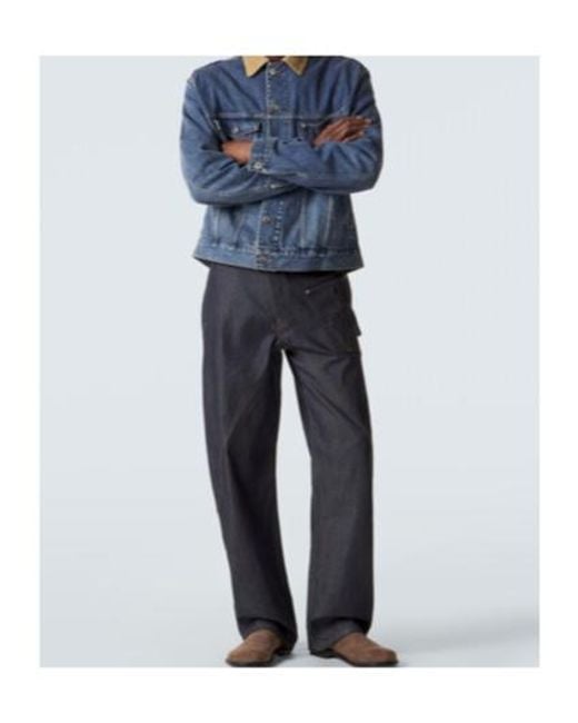 J.W. Anderson Blue Corduroy-Trimmed Denim Jacket for men