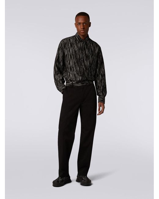 Missoni Black Pressed Crease Chino Trousers for men
