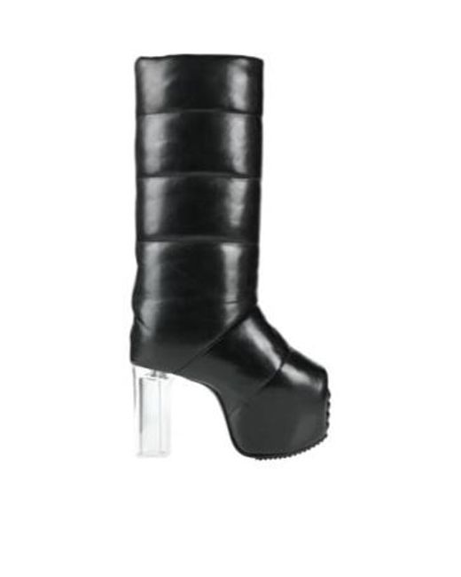 Rick Owens Black Simple Leather Boots