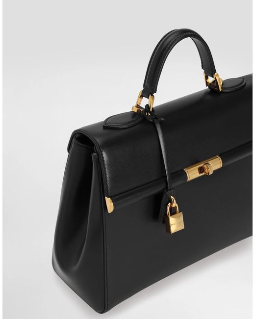 Dolce & Gabbana Black Marlene Foldover Top Handbag