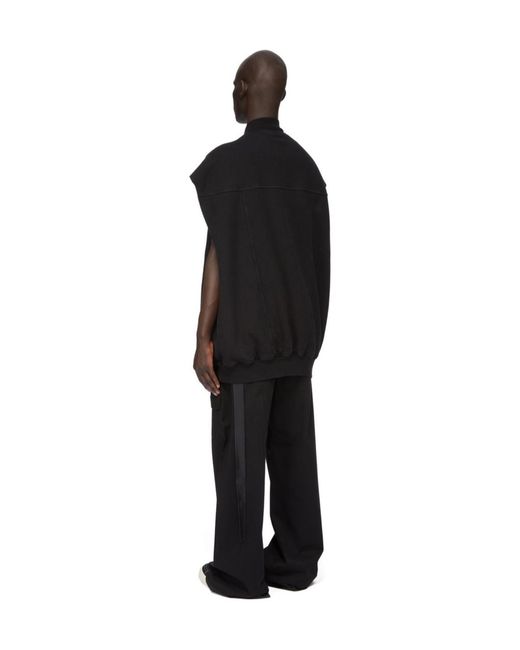 Rick Owens Black Zip-Up Gilet for men