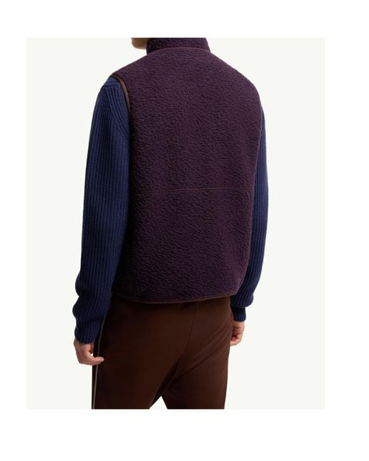 Moncler Purple Knit Vest for men